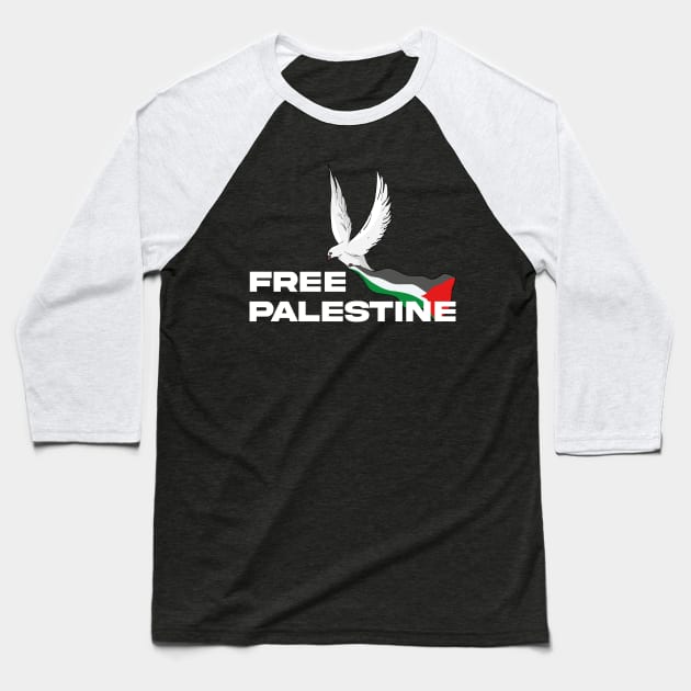 FREE PALESTINE, FREE GAZA PALESTINE FLAG ARABIC FREEDOM Baseball T-Shirt by Exosia store